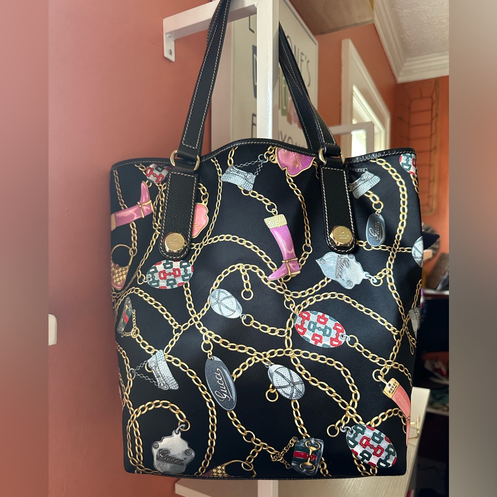 Gucci Satin Charmy Tote Bag With Coa & Dustbag (Euc)